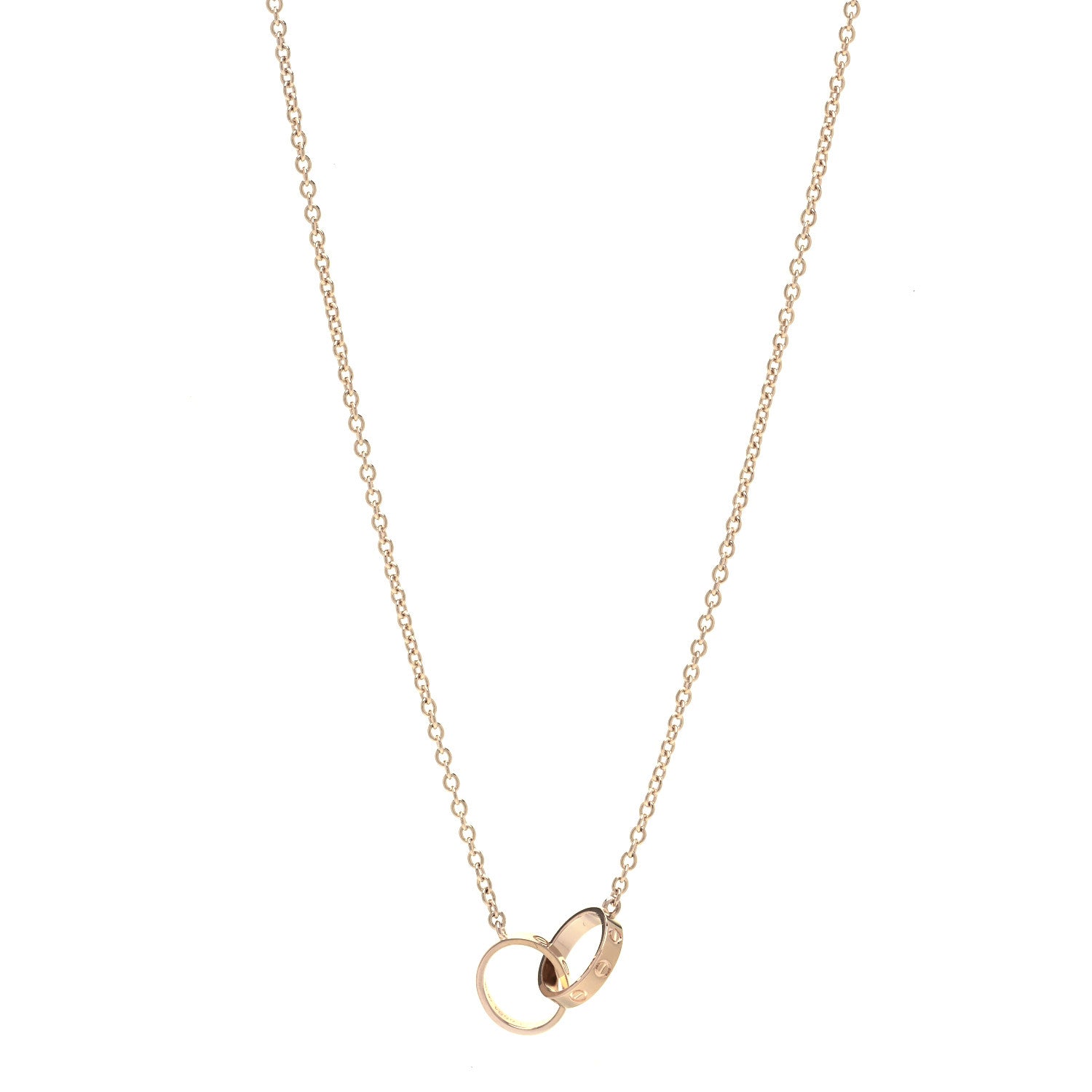 Cartier 18K Yellow Gold Interlocking LOVE Necklace 2 of 8