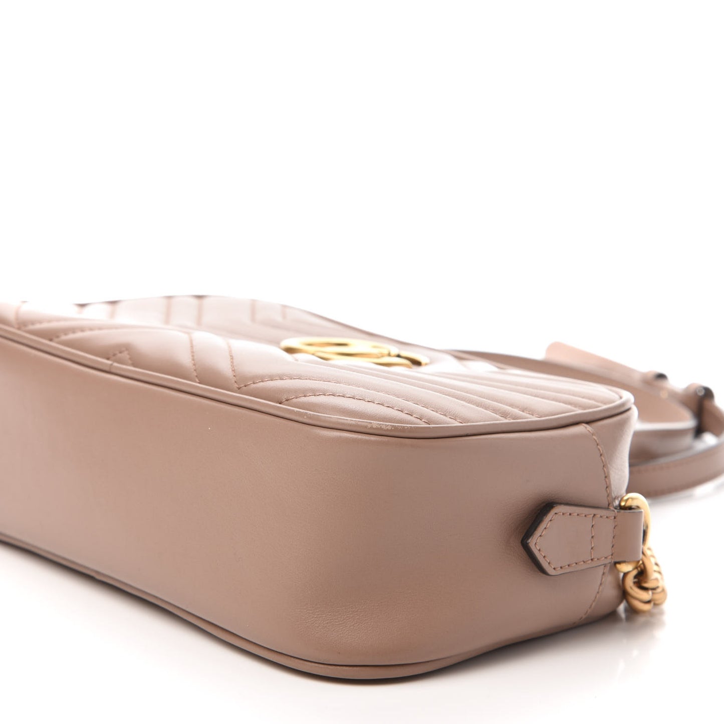 Calfskin Matelasse Small GG Marmont Chain Shoulder Bag Porcelain Rose