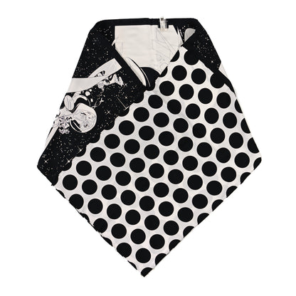 Hermes Silk Space Derby Muffler Black White 1 of 4