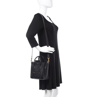 Celine Smooth Calfskin Nano Luggage Black 2 of 11