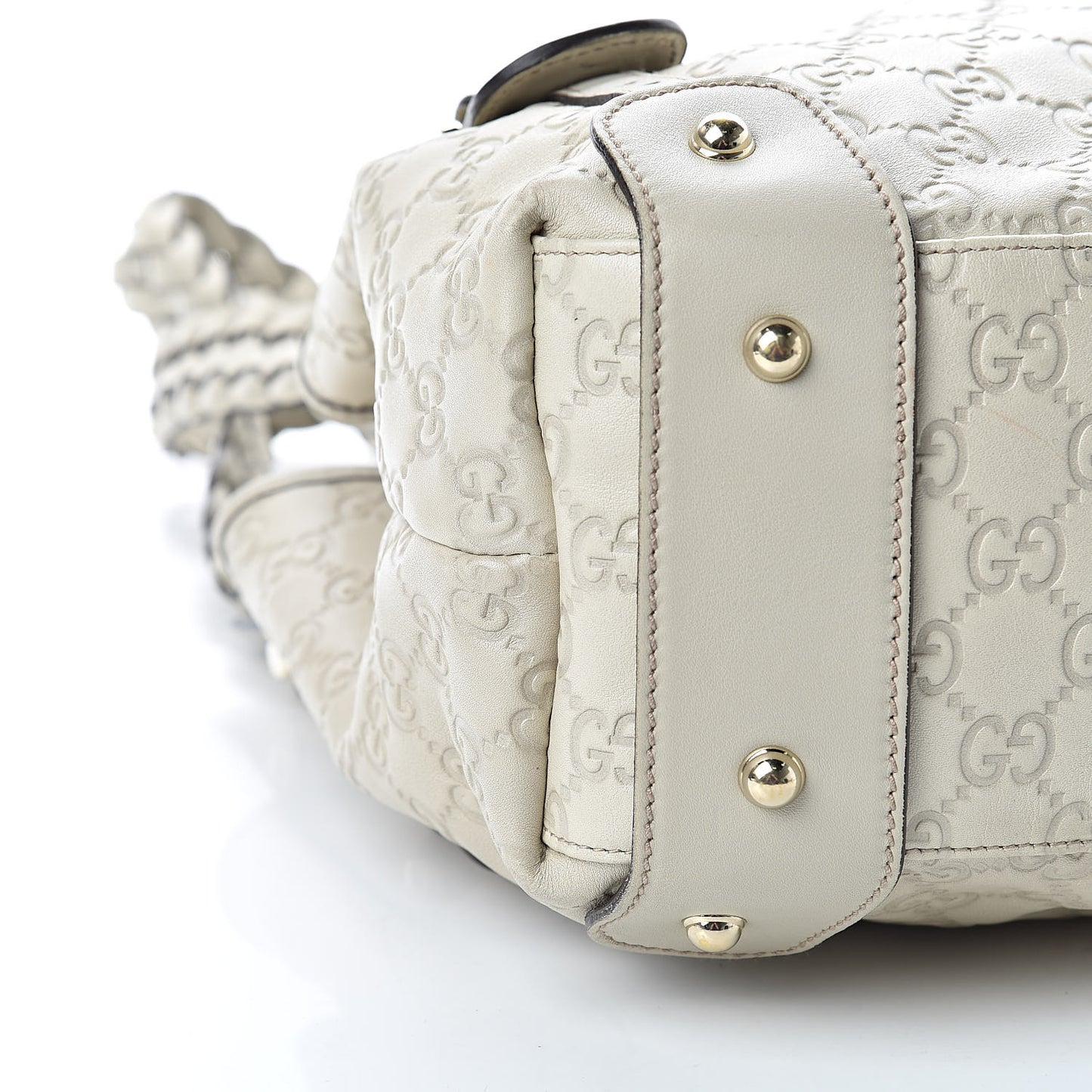 Guccissima Small Pelham Shoulder Bag Off White