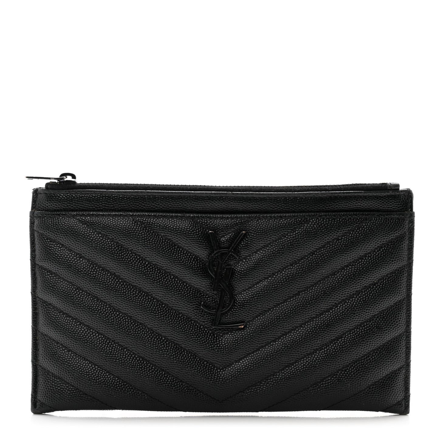 Monogram Grain de Poudre 5 Fragments Zip Pouch Card Holder Black