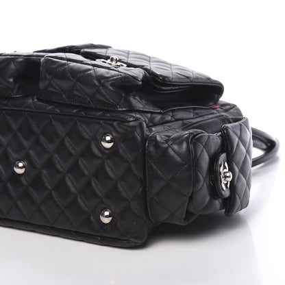 Chanel Calfskin Quilted Large Cambon Multipocket Reporter Black White 11 of 11
