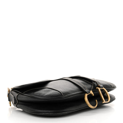 Christian Dior Calfskin Double Saddle Bag Black 4 of 13