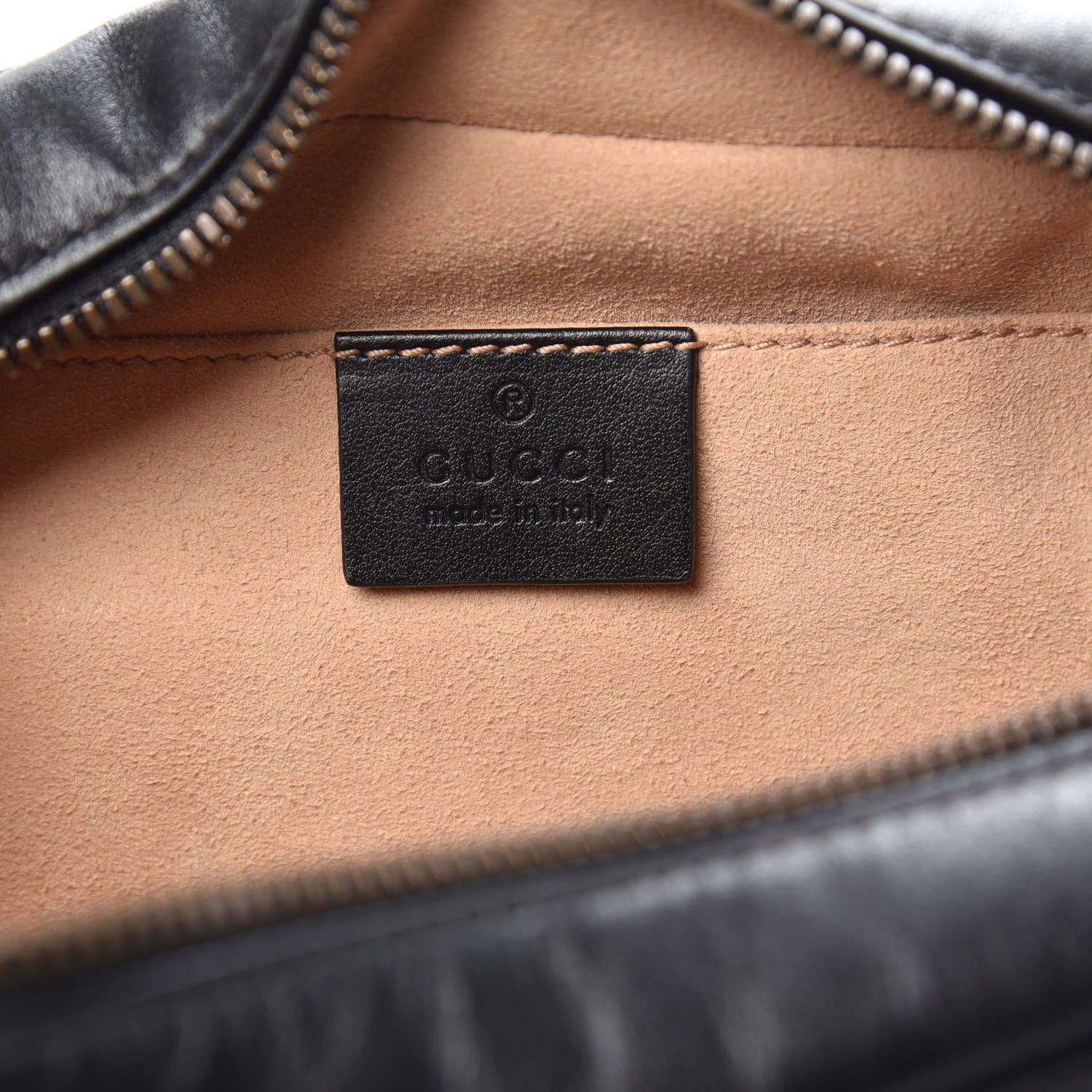 Gucci Calfskin Matelasse Small GG Marmont Chain Shoulder Bag Black 6 of 11