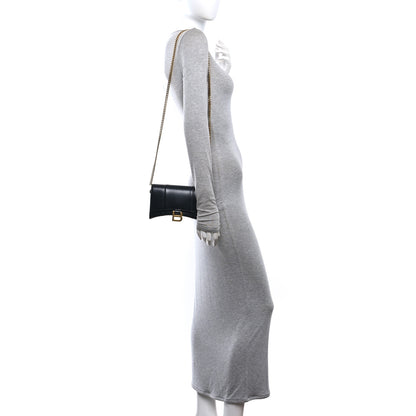 Balenciaga Shiny Box Calfskin Hourglass Chain Bag Black 2 of 10