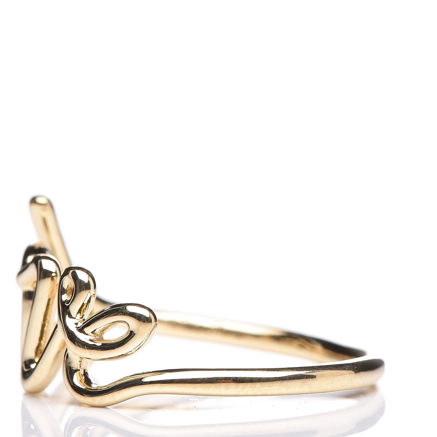 Tiffany 18K Yellow Gold Paloma's Graffiti Love Ring 55 7.25 3 of 6