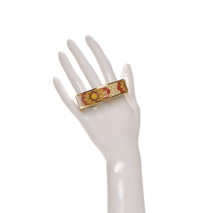 Hermes Enamel Printed Wide Sun Moon Stars Bracelet 65 2 of 5