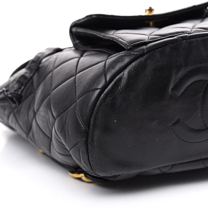 Chanel Lambskin Quilted CC Chain Backpack Black 7 of 13