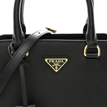 Prada Saffiano Soft Calfskin Mini Zippered Crossbody Black 8 of 10
