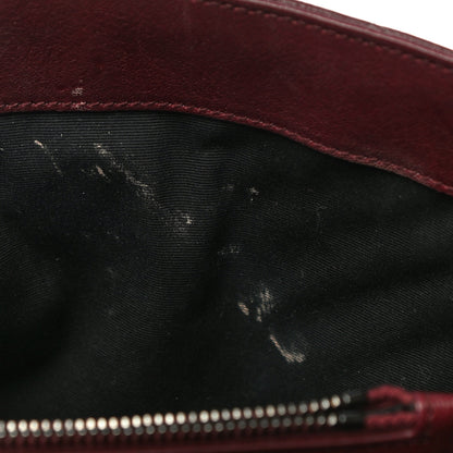 Saint Laurent Sheepskin Matelasse Chevron Monogram Medium College Bag Rouge Legion 12 of 24