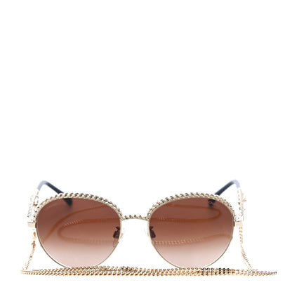 Chanel Chain Pantos Sunglasses 4242 Gold Brown 6 of 9