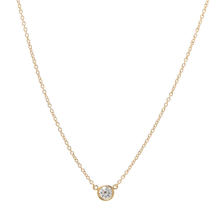 Tiffany 18K Yellow Gold Diamond .22ct Elsa Peretti Diamonds by the Yard Pendant Necklace 1 of 6