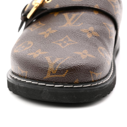 Louis Vuitton Patent Monogram Womens Cosy Flat Comfort Clog Mules 38 Brown 10 of 10