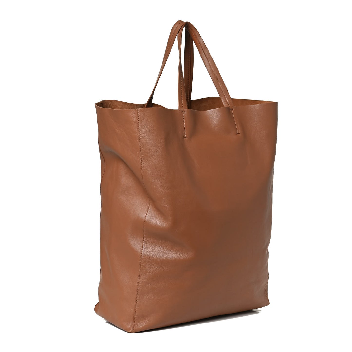 Lambskin Vertical Cabas Tan