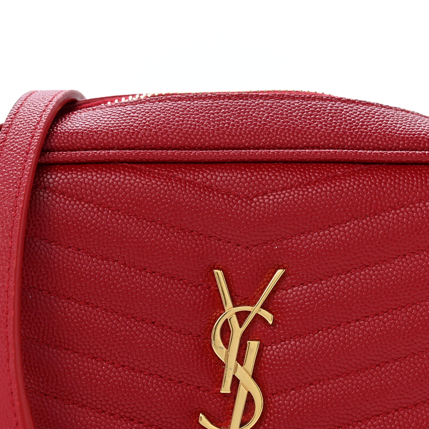Grain De Poudre Matelasse Monogram Mini Lou Camera Bag Opyum Red