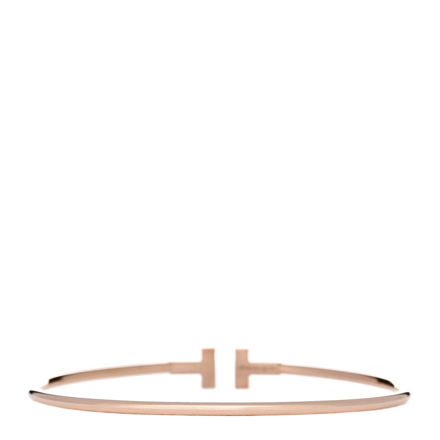 18K Rose Gold Narrow T Wire Bracelet