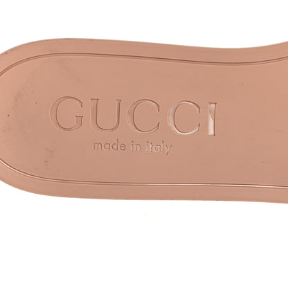 Gucci Rubber Interlocking G Womens Slide Sandals 39 Light Beige 8 of 10