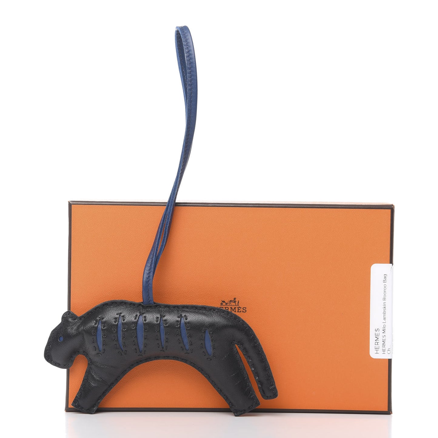 Milo Lambskin Rooroo Bag Charm Black Bleu de Malte