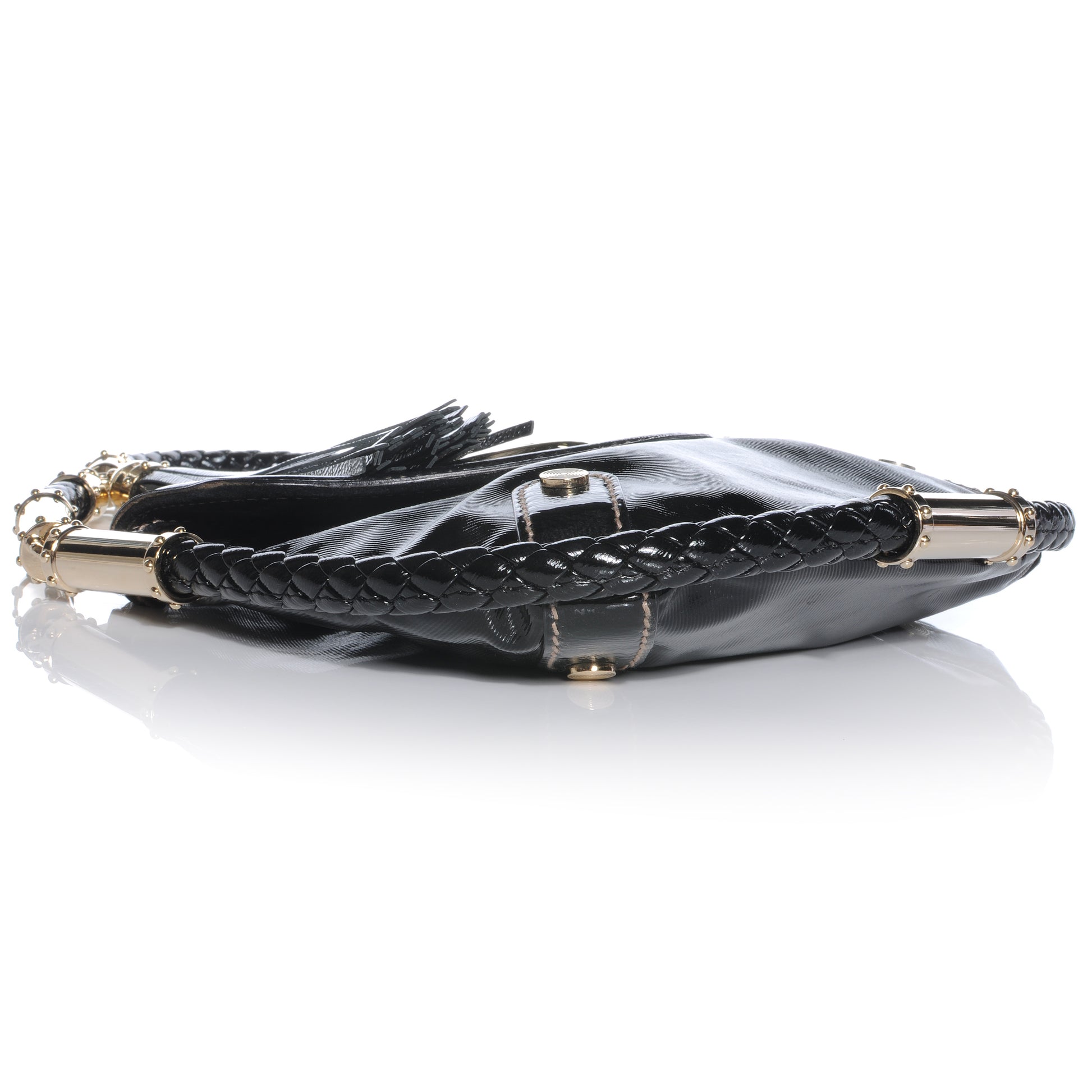 Gucci Dialux Small Britt Tassel Shoulder Bag Black 4 of 7
