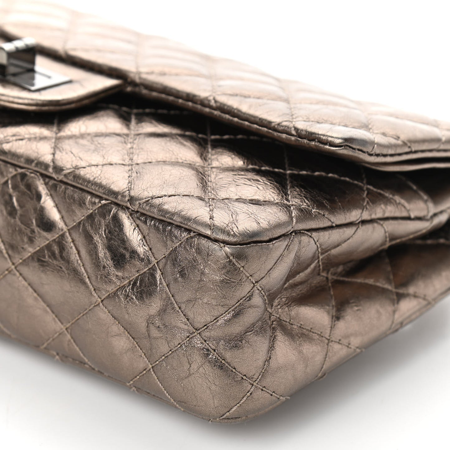 Metallic Aged Calfskin Quilted 2.55 Reissue 226 Flap Pewter