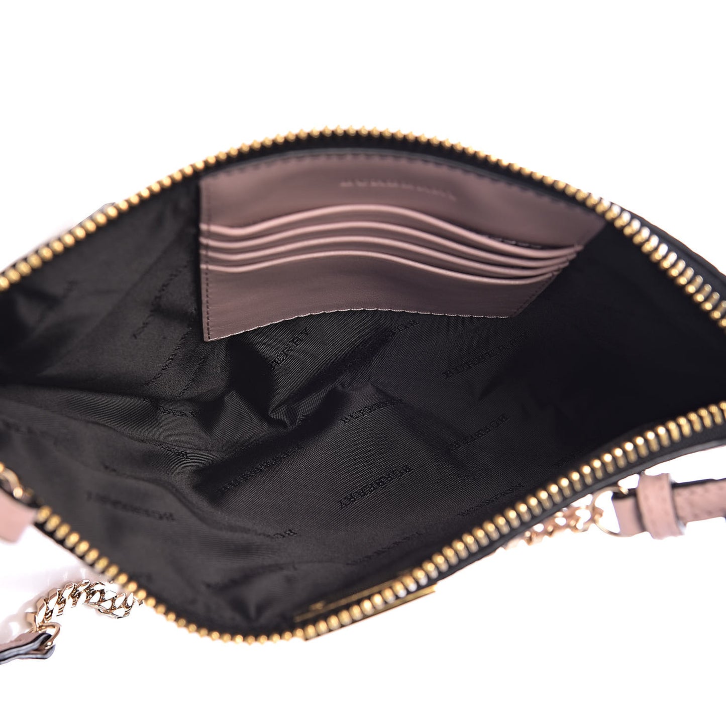 Signature Grain Calfskin Check Embossed Peyton Crossbody Clutch Bag Pale Orchid