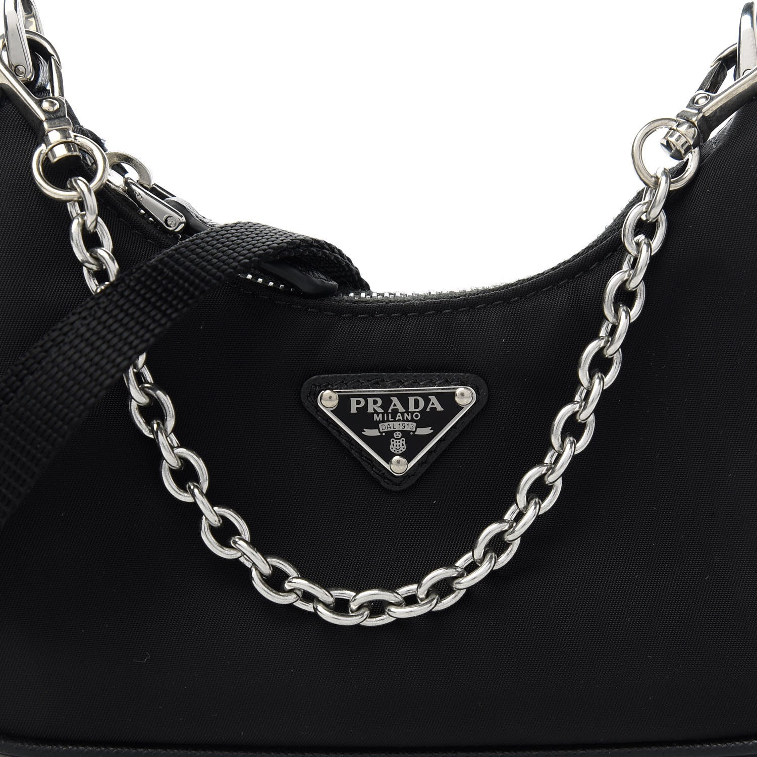 Prada Tessuto Nylon Mini Re-Edition 2000 Shoulder Bag Black 10 of 11