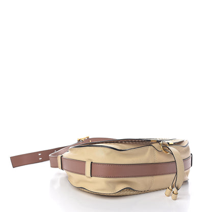 Chloe Calfskin Medium Perforated Marcie Round Crossbody Bag Beige 4 of 10