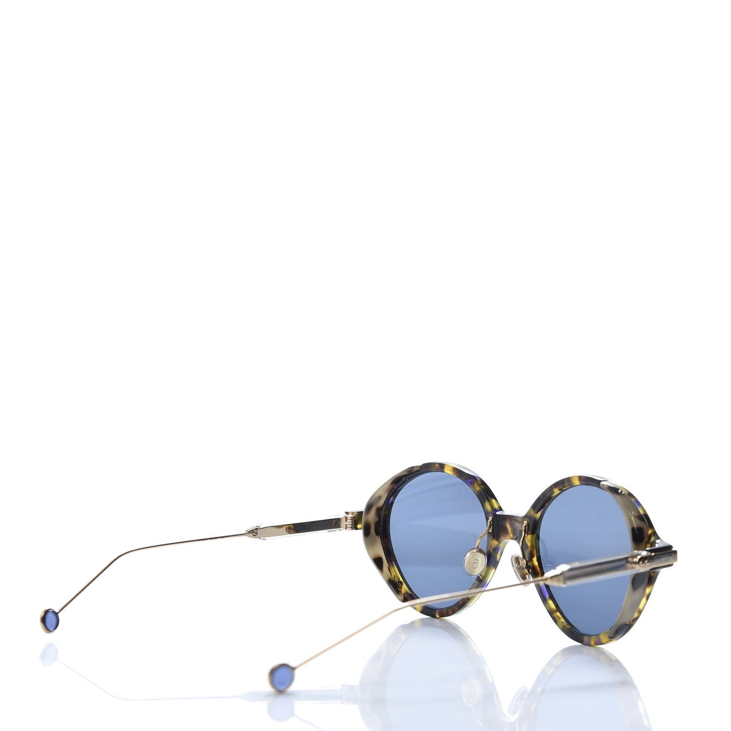 Acetate Umbrage Round Sunglasses Tortoise Blue