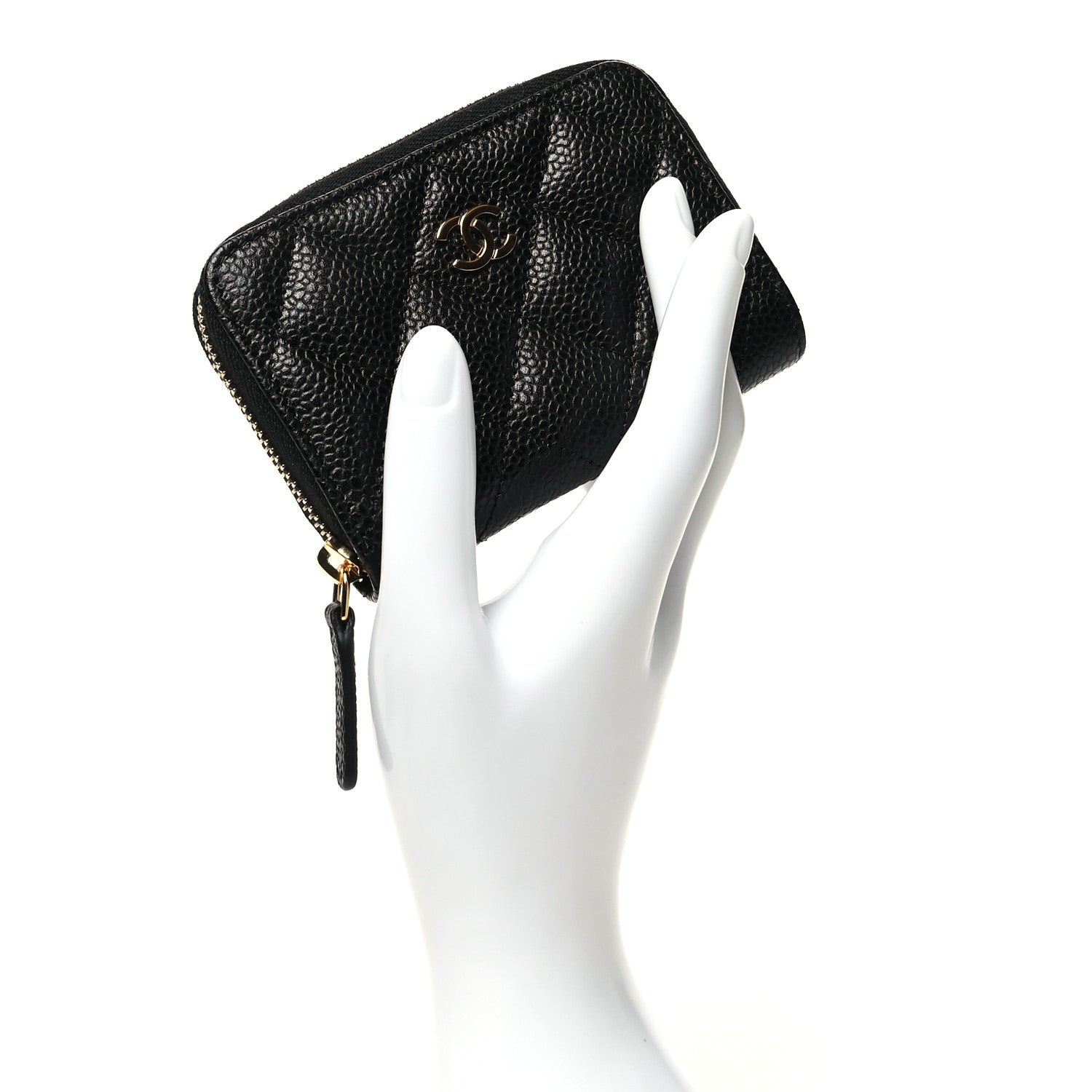 Chanel Caviar Quilted Classic Zipped Coin Purse Black 2 of 9