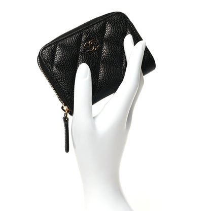 Chanel Caviar Quilted Classic Zipped Coin Purse Black 2 of 9