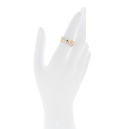Cartier 18K White Yellow Pink Gold Diamond Small Trinity Paved Ring 52 6 2 of 5