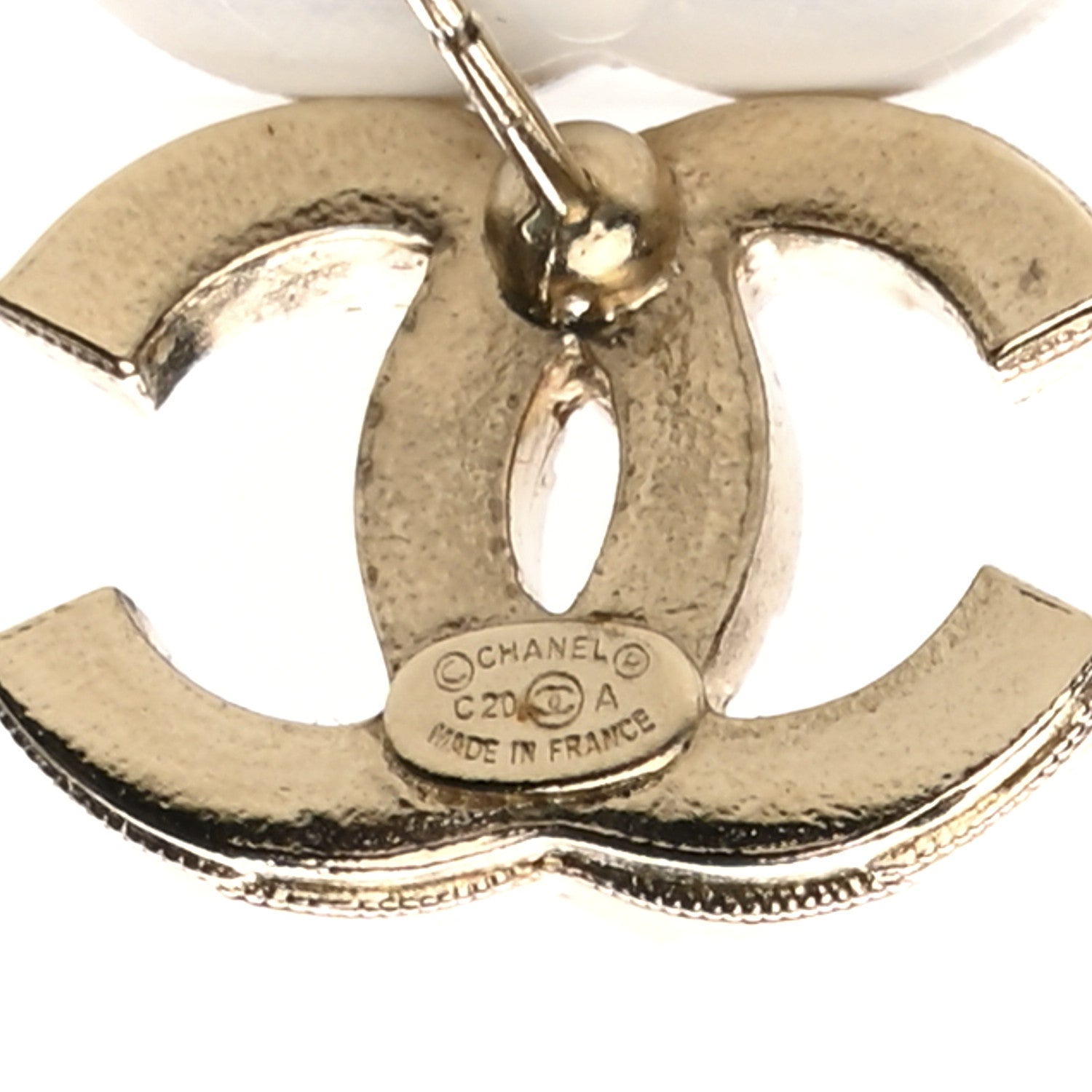 Chanel Crystal CC Earrings Gold Multicolor 4 of 5