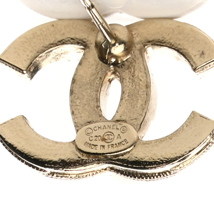 Chanel Crystal CC Earrings Gold Multicolor 4 of 5