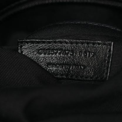Saint Laurent Lambskin Quilted Monogram Monochrome Small Loulou Puffer Chain Satchel Black 7 of 10
