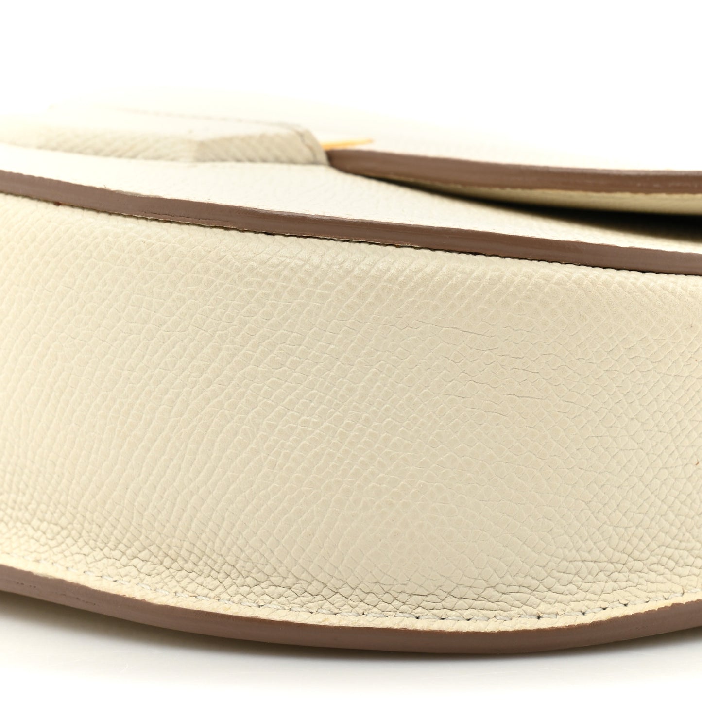 Grained Calfskin Small Trotteur White