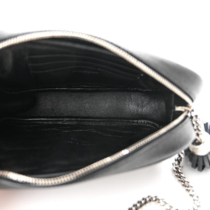 Saint Laurent Grain De Poudre Matelasse Monogram Mini Lou Camera Bag Black 4 of 10
