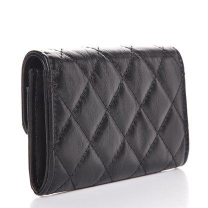 Chanel Aged Calfskin Quilted Reissue Flap Card Holder So Black 3 of 9