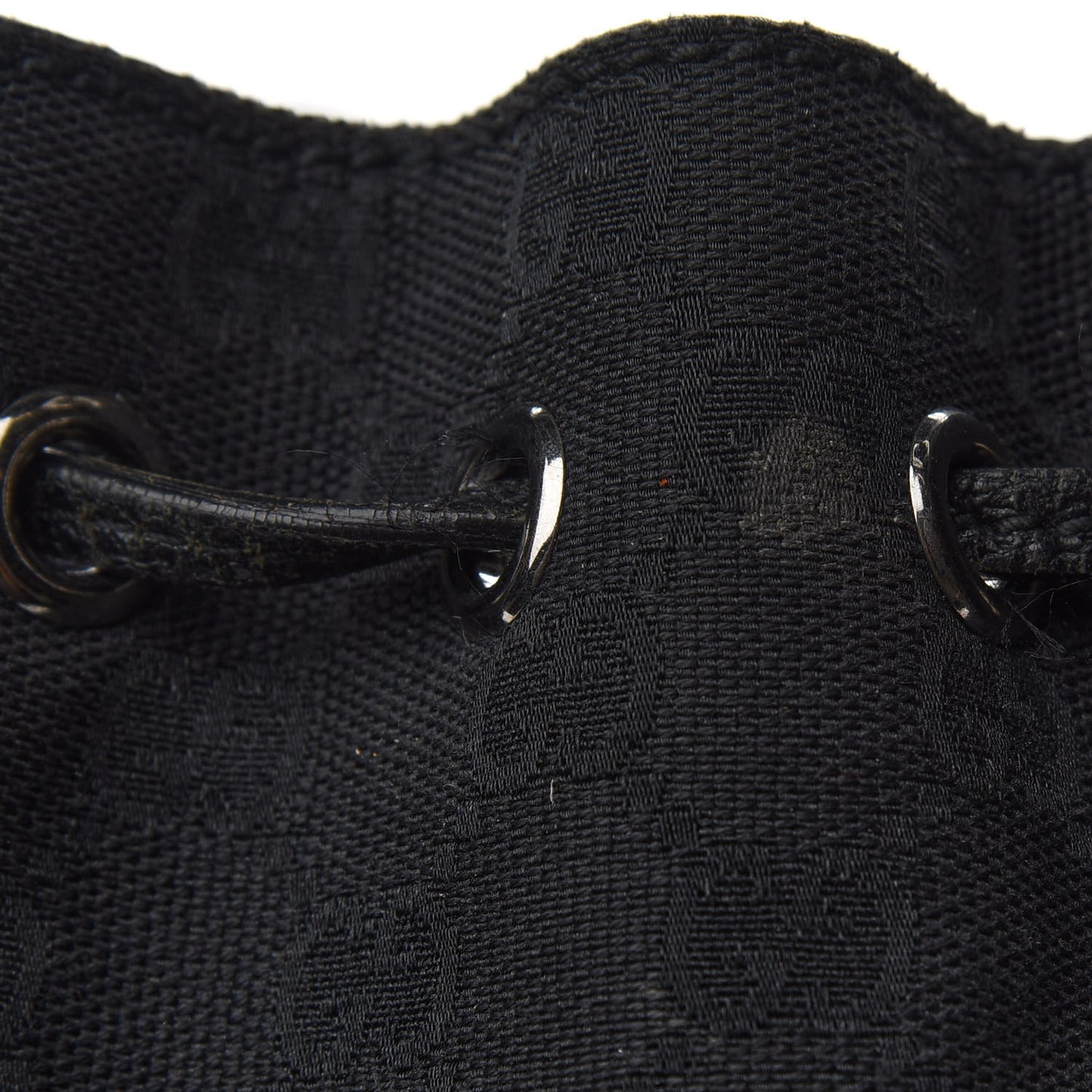 Monogram Drawstring Hobo Black