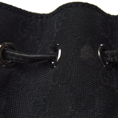 Gucci Monogram Drawstring Hobo Black 10 of 10