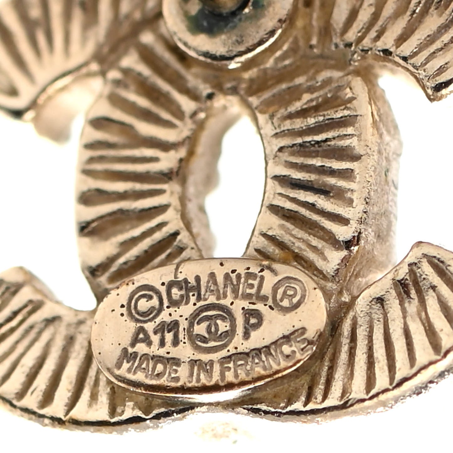 Crystal CC Earrings Gold