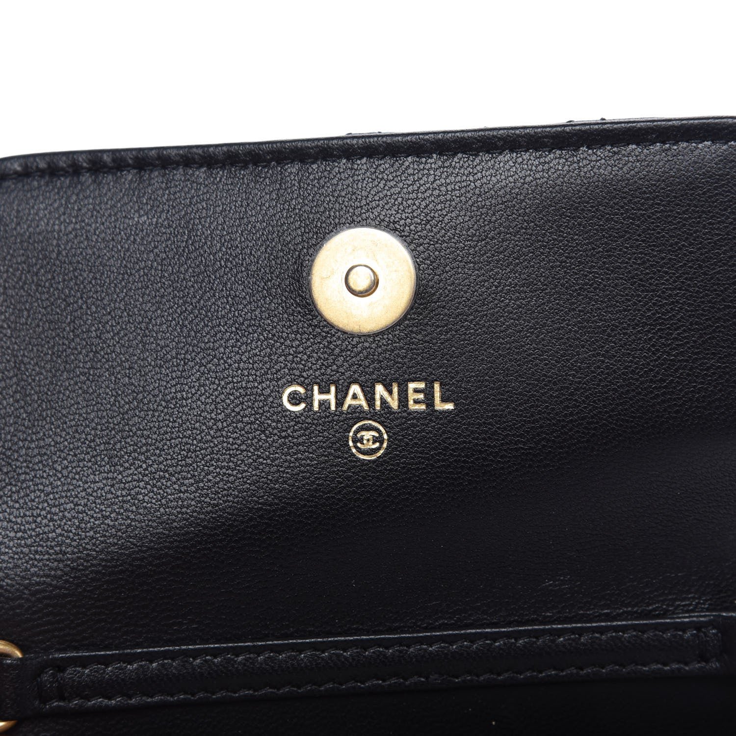 Chanel Lambskin Quilted Pearl Crush Clutch With Chain Black 8 of 12