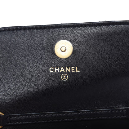 Chanel Lambskin Quilted Pearl Crush Clutch With Chain Black 8 of 12