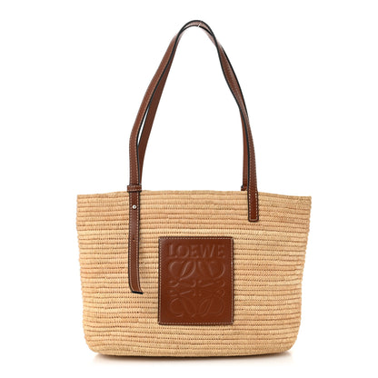 Loewe Raffia Small Square Basket Tote Bag Natural Tan 1 of 10