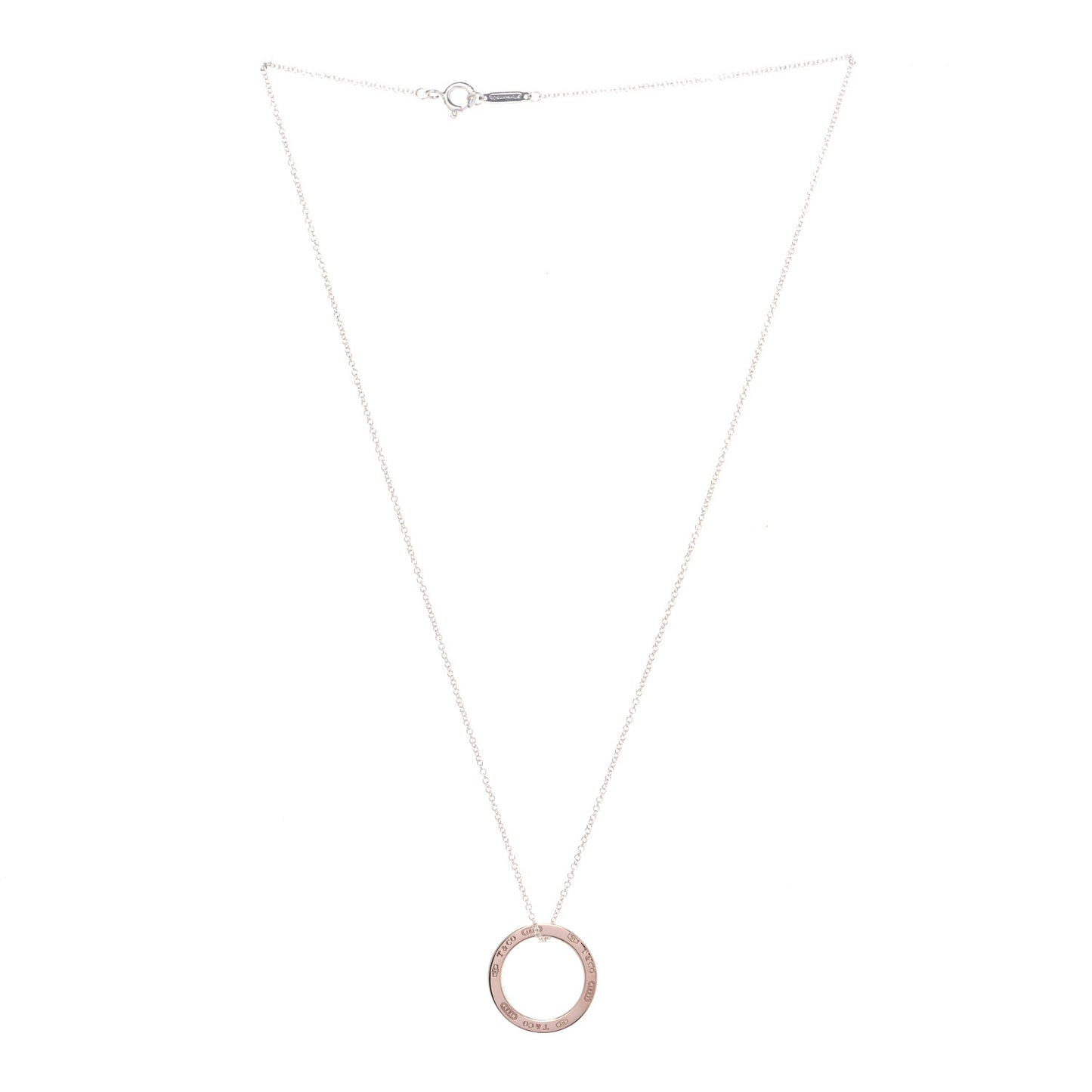 Sterling Silver Rubedo 1837 Circle Pendant Necklace
