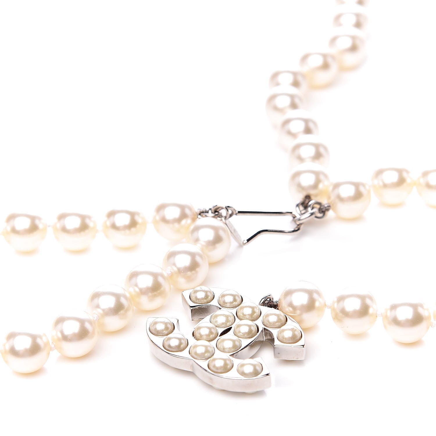 Chanel Pearl CC Belt Silver 4 of 5