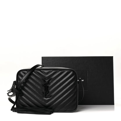 Saint Laurent Calfskin Matelasse Monogram Lou Camera Bag Black 9 of 9