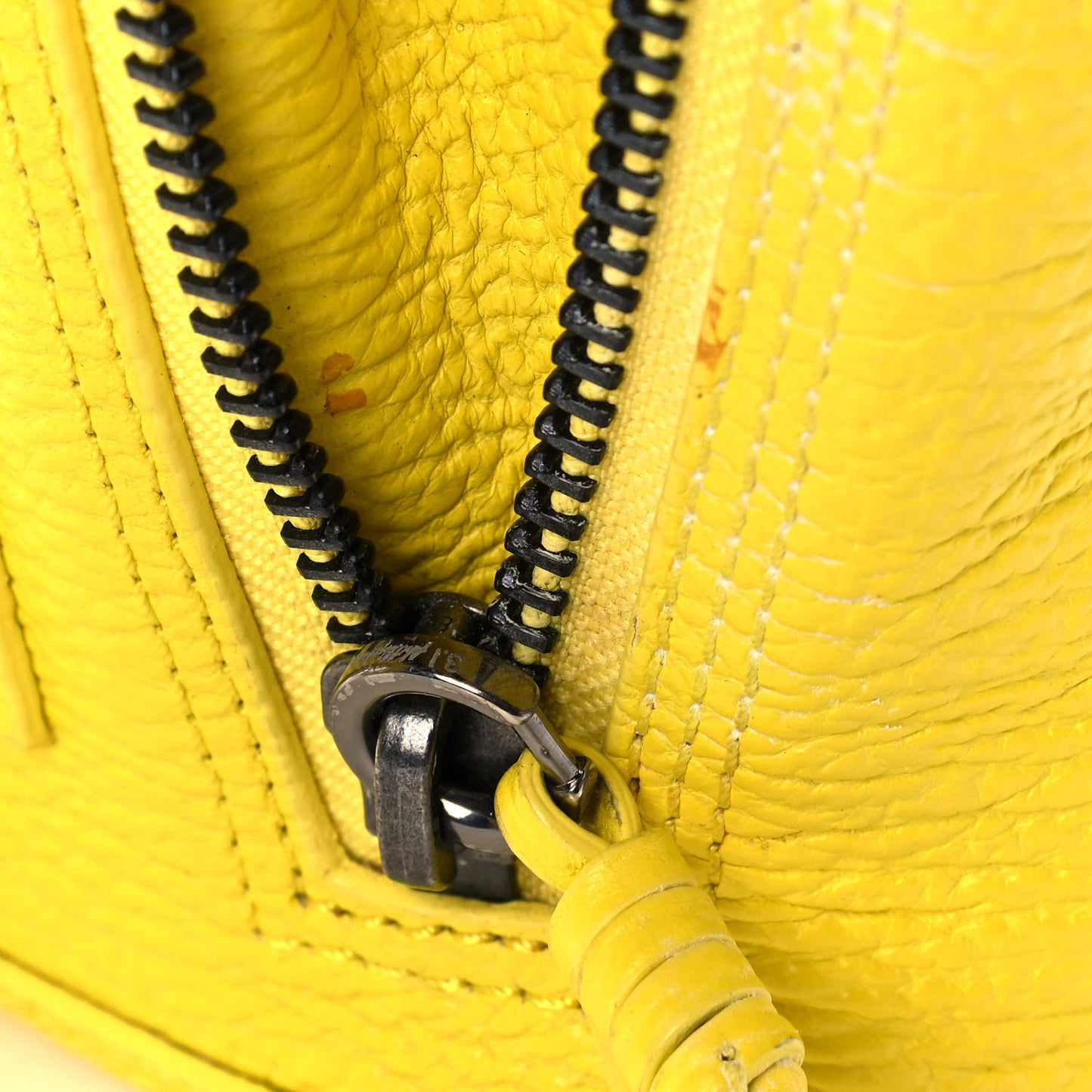 Textured Calfskin Mini Pashli Satchel Yellow