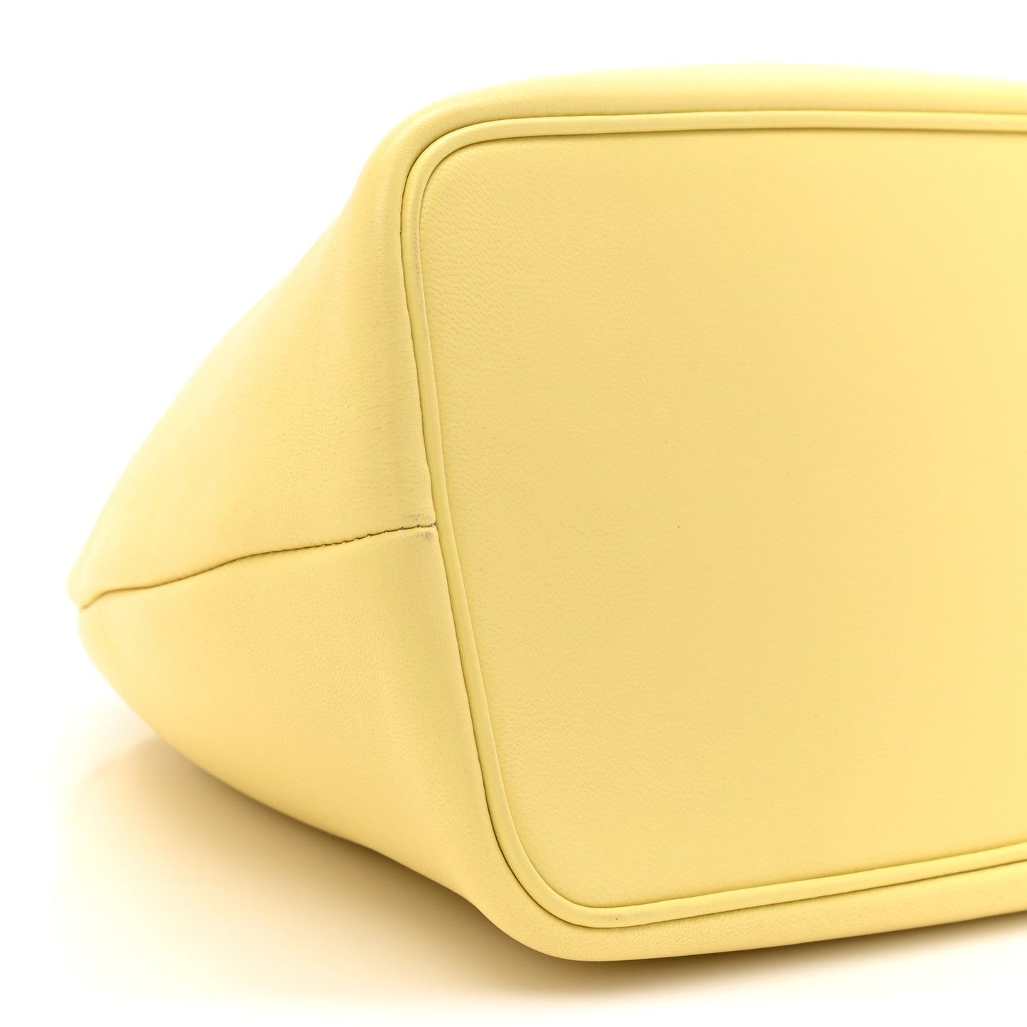 Calfskin Le Calino Ring Top Handle Bag Pale Yellow