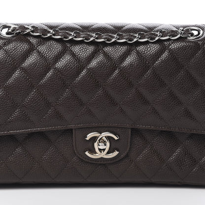 Chanel Caviar Quilted Medium Double Flap Brown 8 of 12